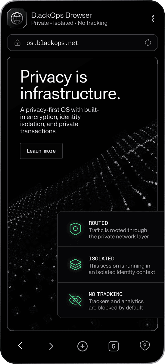BlackOps Browser preview